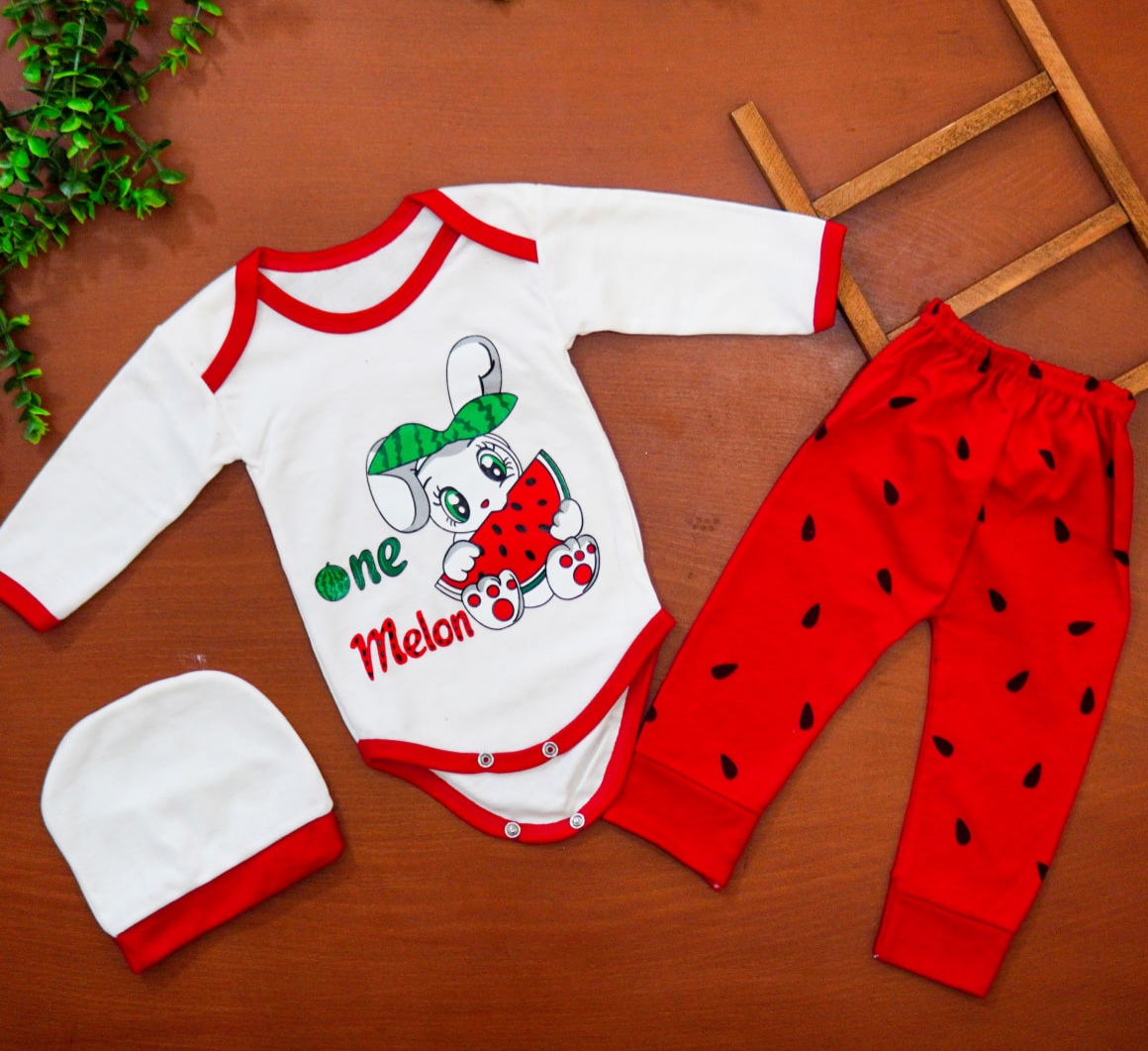 ست سه تیکه نوزادی خرگوش و هندوانه